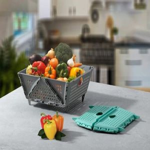 Plastic Multipurpose Foldable Basket, Color : Assorted