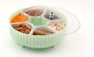Round Plastic Masala Box, Color : Assorted for Kitchen Storage