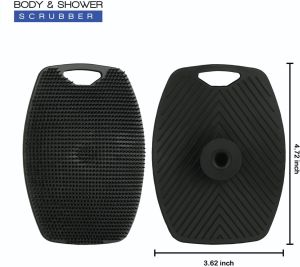 Silicone Body Scrubber, Color : Black for Exfoliating Cleansing