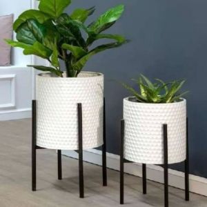Ceramic Standing Planter Set