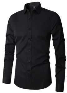 Mens Black Cotton Shirts
