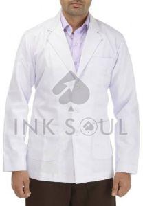 Cotton Plain Lab Coat, Color : White Standard