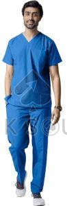 Cotton Plain Light Blue Scrub Suit, Sleeve Type : Half Sleeves