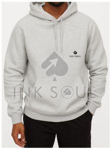 Cotton Plain Mens White Hoodies