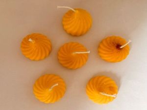 Wax Modak Candle with Elaichi Fragrance, Color : Yellow for Decorative