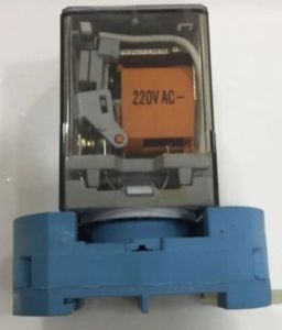 AC Powder Coated 3pole 8Pin Relay, Color : White