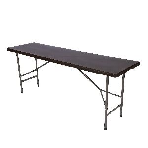 Plastic Dish 6ft Rectangular Table, Color : Light Brown