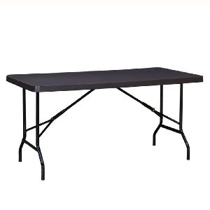 Durable Foldable Plastic Table, Color : Brown