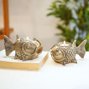 Brass Fish Candle Holder
