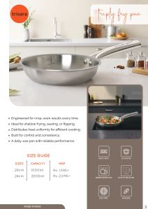 Coated Triply Saucepan, Color : Silver for Cooking, Frying Food