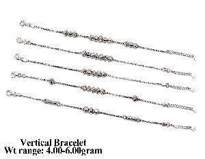Polished 92.5 New Design Silver Vertical Bracelet All
