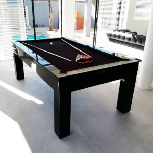 Polished Wood Billiard Pool Table, Color : Brown For Playing Snookers