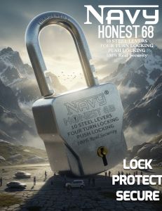 Navy Honest 68mm Push Lock Double Locking