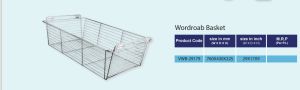 Metal Wire Wardrobe Basket, Color : Silver
