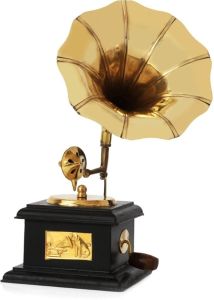Polished Brass Gramophone, Color : Golden Antique