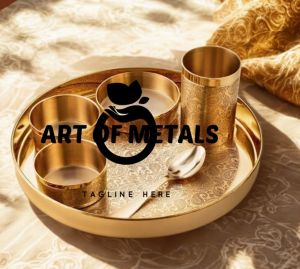 Plain Bronze Dinner Set, Color : Brown