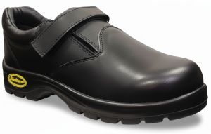Smooth Black Leather Ladies Safety Shoes-L1635SD