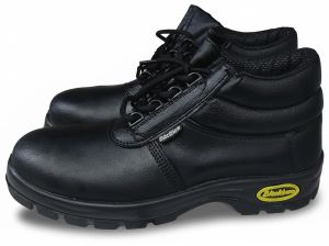 High Ankle Grain Leather Safety Shoes