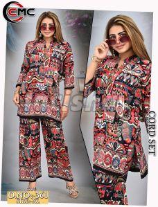 Cotton Stitched Ladies Cord Set