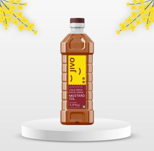 Jivo Kachi Ghani Mustard Oil, Color : Yellow for Cooking