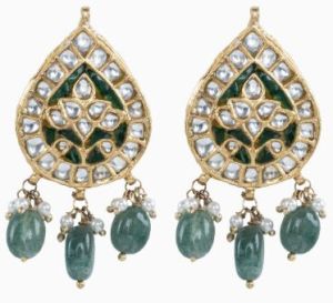 Kundan Polki Dangler Earrings