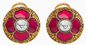 Kundan Polki Stud Earrings