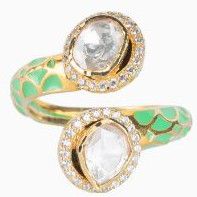 Moissanite Polki Ring