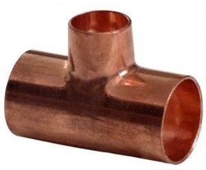 Copper Reducing Tee Fittings for Connects Two Pipes