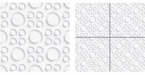 White Circle Design Polished Vitrified Tiles