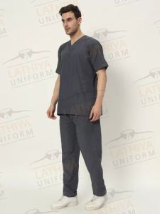 Cotton Plain Special Scrub Suit, Color : Grey, Gender : Male