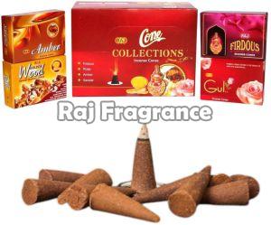 Collection Red Rose Golden Wood Amber Dhoop Cone