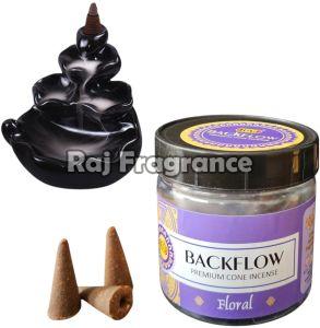 Wood Floral Backflow Incense Cones 100g, Color : Brown 2 Inch