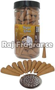 Raj Wood Kapur Loban - 200g Cones, Color : Brown