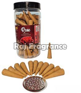 Raj Natural Wood 200g Rose Dhoop Cones, Color : Brown, Brown