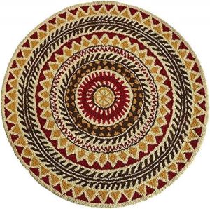 Tufted Round Wool anti-skid Backing Area Rugs