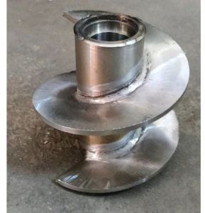 Stainless Steel Auger Flight Roller, Color : Silver