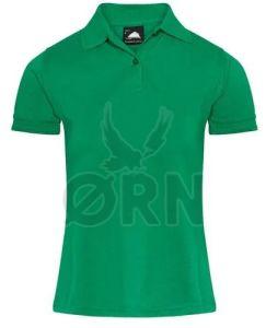Solid Ladies Cotton Green Polo T-Shirt, Fit Type : Regular Fit