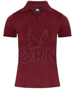 Ladies Cotton Maroon Polo T-Shirt Xs, XL Everyday Wear