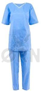 52% Polyester 48% Cotton Medical Scrub Suit, Color : Sky XL, 2XL