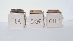 Ceramic Fancy Jar for Tea, Sugar, Coffee, Etc.