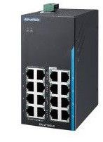 EKI-2716GIR 16-Port Gigabit Unmanaged Industrial Ethernet Switch with Redundancy