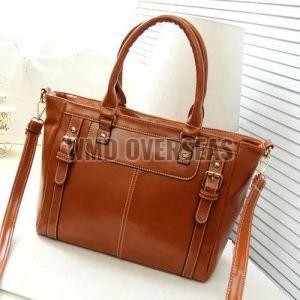 Ladies Leather Handbags, Color : Brown