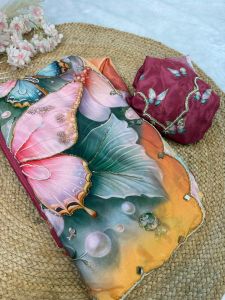 Organza Hand Work Sarees