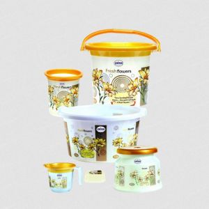 6 Piece Plastic Bathroom Set