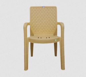 Plain Beige Plastic Outdoor Chair, Weight : 12.3 Lbs