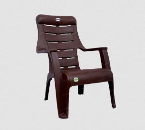 Dark Brown Plastic Arm Chair
