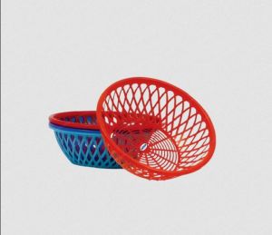 HDPE Coated Plastic Fruit Basket, Color : Black