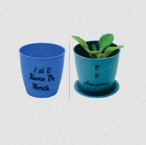 Plastic Mini Bloom Flower Pots, Color : Plain Printed Variants