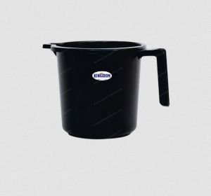 Smooth Plastic Plain Bath Mug, Color : Black, Red