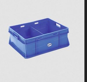 Rectangular Blue Plastic Dairy Crate